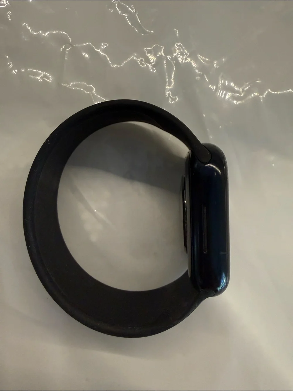 Apple Watch series 7 41mm aluminum with black silicone wrist band